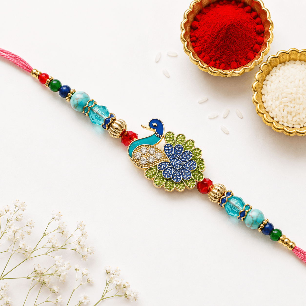Peacock Majesty Gift Box Rakhi
