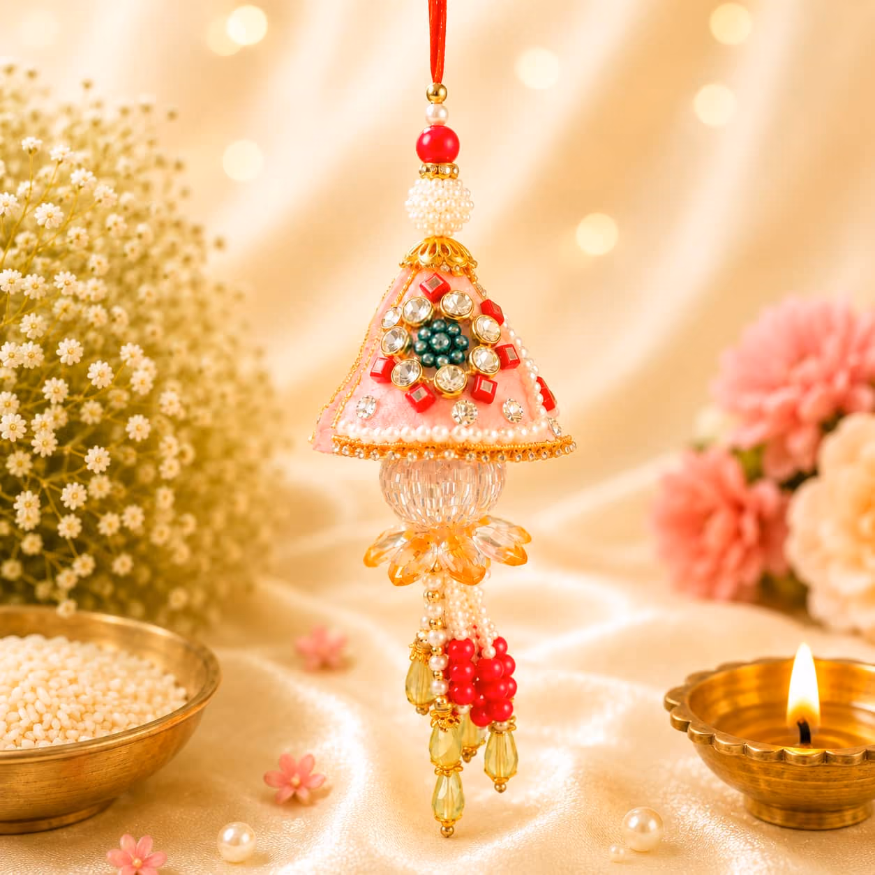 Pink Kundan Latkan Lumba